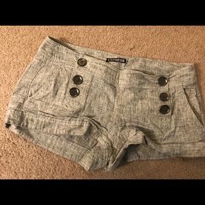 Express size 2 gray button shorts